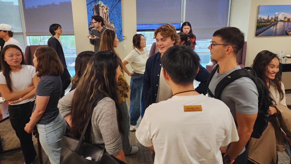 Students at Welcome Reception