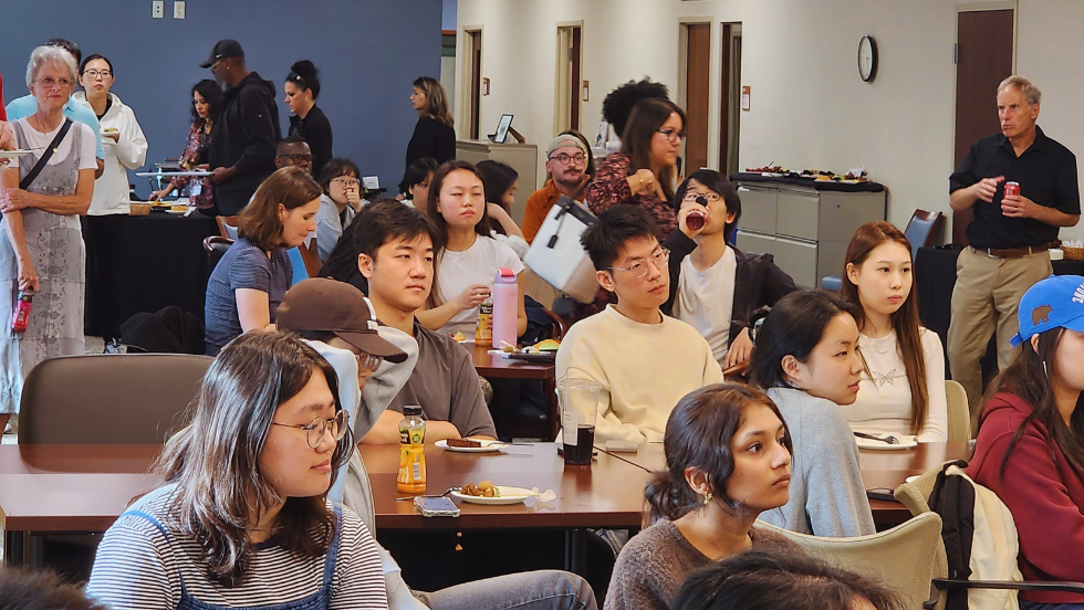 Students at Welcome Reception
