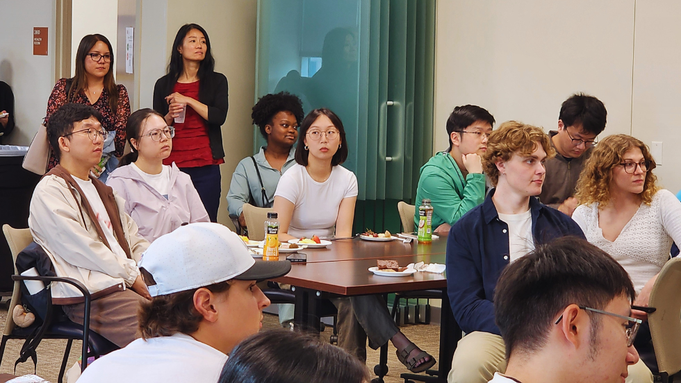 Students at Welcome Reception
