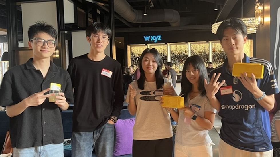 Students standing